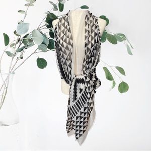 Revolve Theodora + Callum Silky Touch Geometric Vest/Scarf